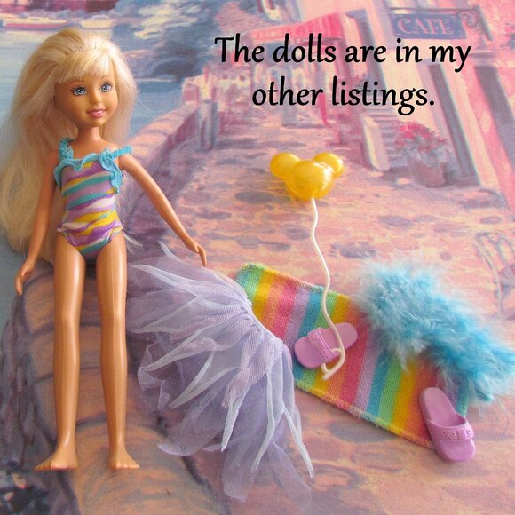 WEE 3 FRIENDS CLOTHES, SWIMSUIT, SANDALS, TOWEL, TUTU, BOA, BALLOON, SO CUTE! - Picture 5 of 5